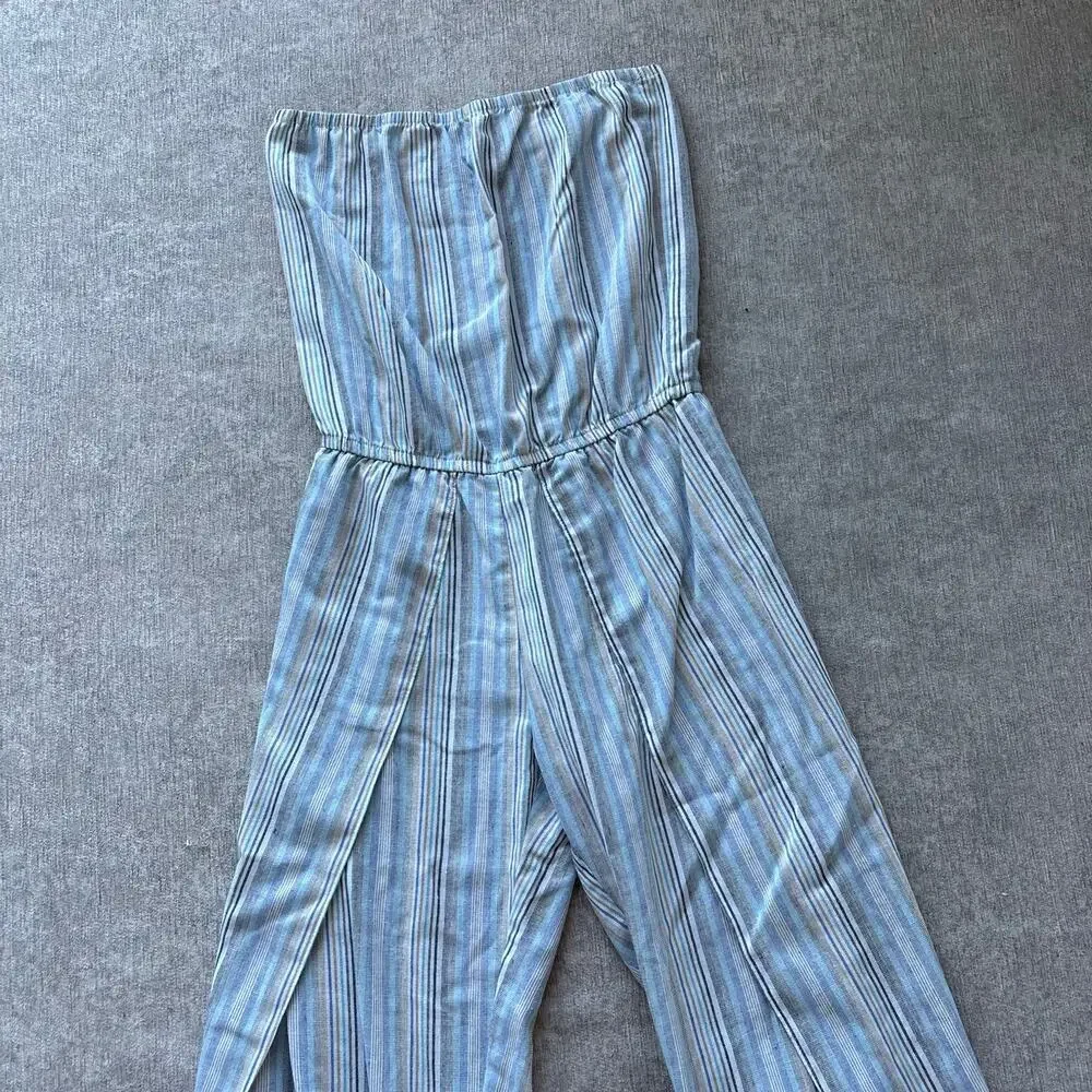 Drew Strapless Linen Jumpsuit - Picture 2 of 4